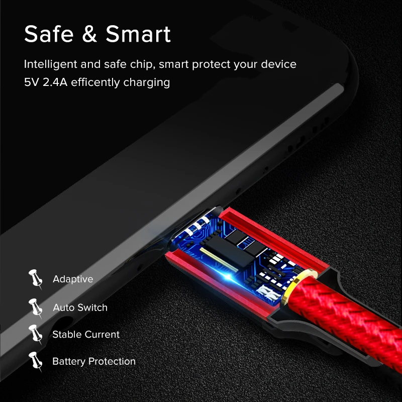 Кабель Micro USB EECPT провод для быстрой зарядки и передачи данных зарядный шнур Samsung S7
