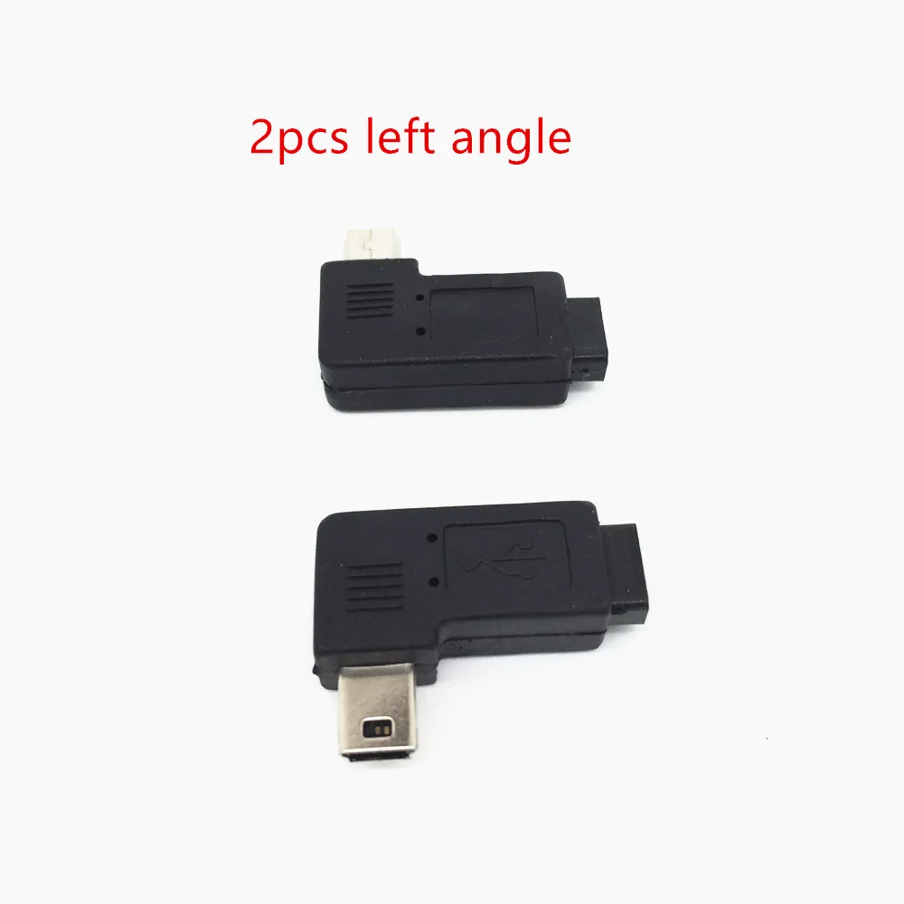Мини usb Type A Male к Micro USB B FeMale 90 градусов правый/левый угловой адаптер|Переходники и