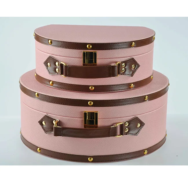

Pink half round suitcase handbag cosmetic case storage box children's room decoration cutting dies fidget spinner wedding