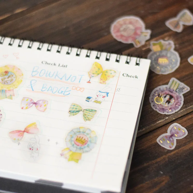 48 шт./упак. подельные стикеры сладкий дрейфующая бутылка серии сусального золота