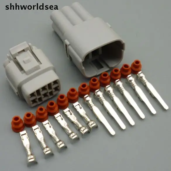 shhworldsea 6 Pin/way 2.2mm Auto car Sensor Automotive Waterproof Wire Connector plug MT090 6180-6771 6187-6561 For Suzuki