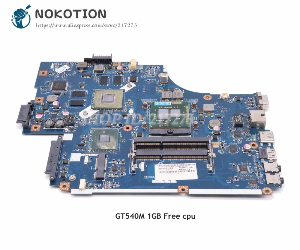 

Материнская плата NOKOTION для ноутбука Acer aspire 5742, 5742G, MBRB902001, PEW71, LA-5894P, 1 Гб