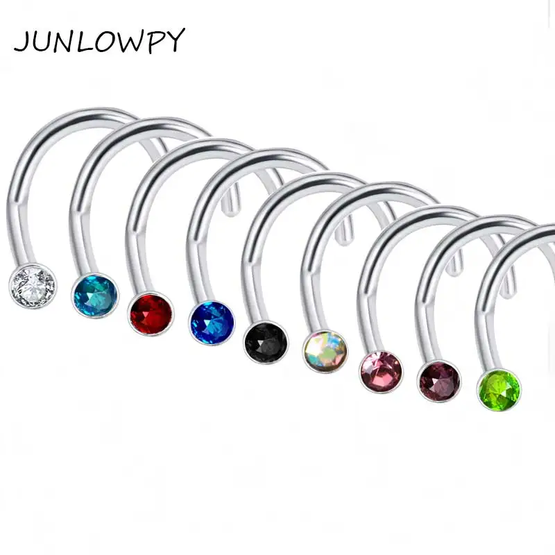 Кольцо JUNLOWPY для пирсинга носа женское ювелирное изделие из нержавеющей стали с