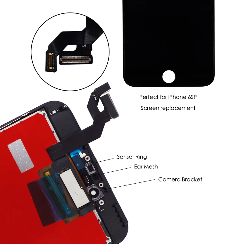 1PC Full Set LCD For iPhone 6S plus Display Home button+Front camera+3D Touch Screen Digitizer Assembly DHL shipping | Мобильные