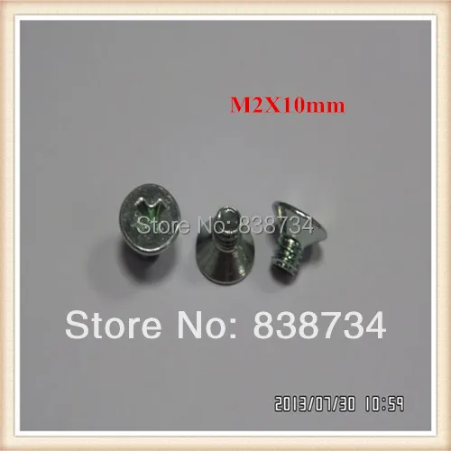 

1000pcs m2*10mm 304stainless steel phillips countersunk falt head micro delectric machine screw