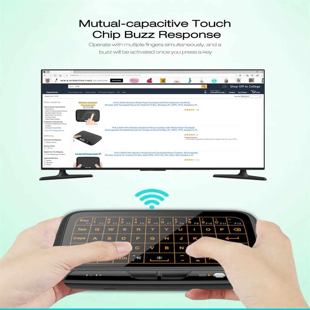 Беспроводная мини клавиатура OMESHIN H18Plus 2 4 ГГц сенсорная панель с функцией