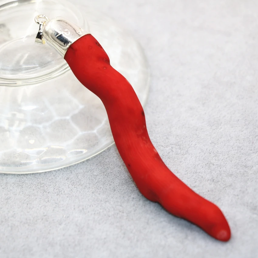 

Новая модная длинная палочка 12*100 мм Натуральная красная Коралловая подвеска неправильной формы для женщин Высокое качество diy ювелирные ак...