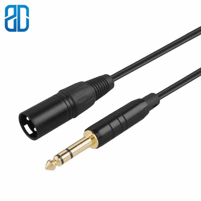1/4 XLR 6 35 мм (1/4 дюйма) TRS штекер 3 PIN Мужской сбалансированный кабель черный футов/10