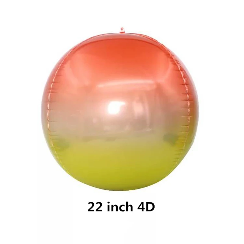 4D RED Градиентный цветной фольгированный Шар 32 дюйма 0-9 номер 4D шар пентаграмма в форме сердца круглый шар День Рождения Вечеринка украшения юбилей - Цвет: 4D RED