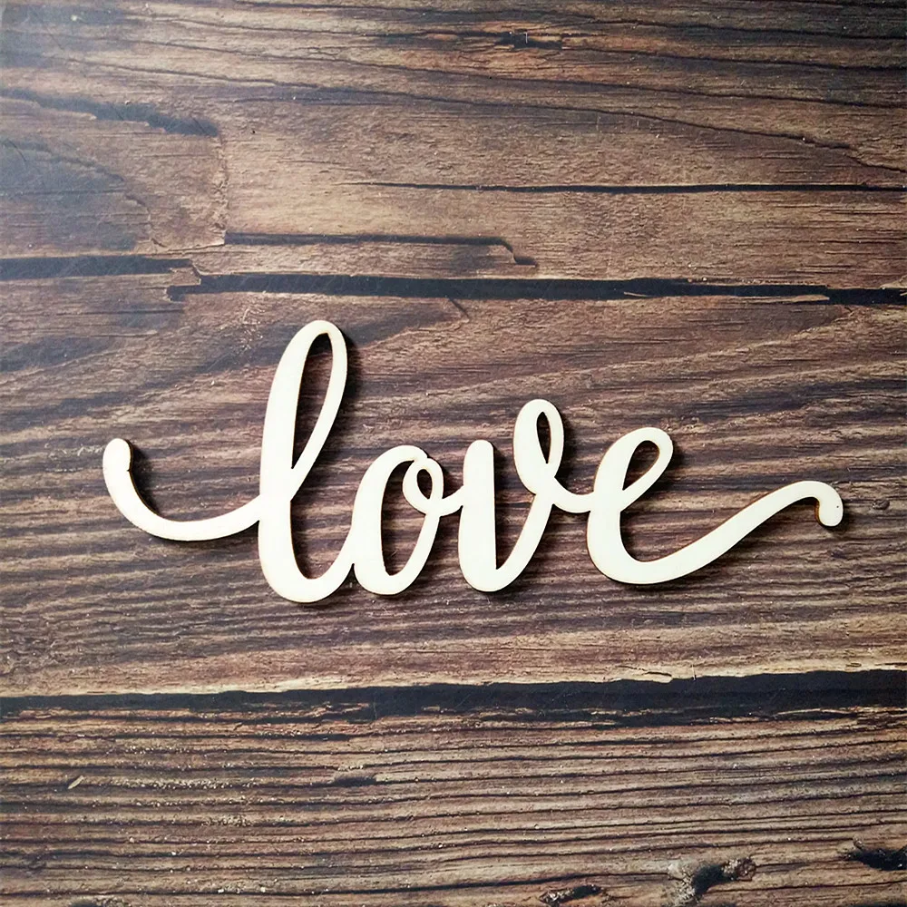 

10pcs Script Blessed Wood Sign Art Home Decor Blessed Hanging Living Room Wall Decor Wooden Blessed Word Signs