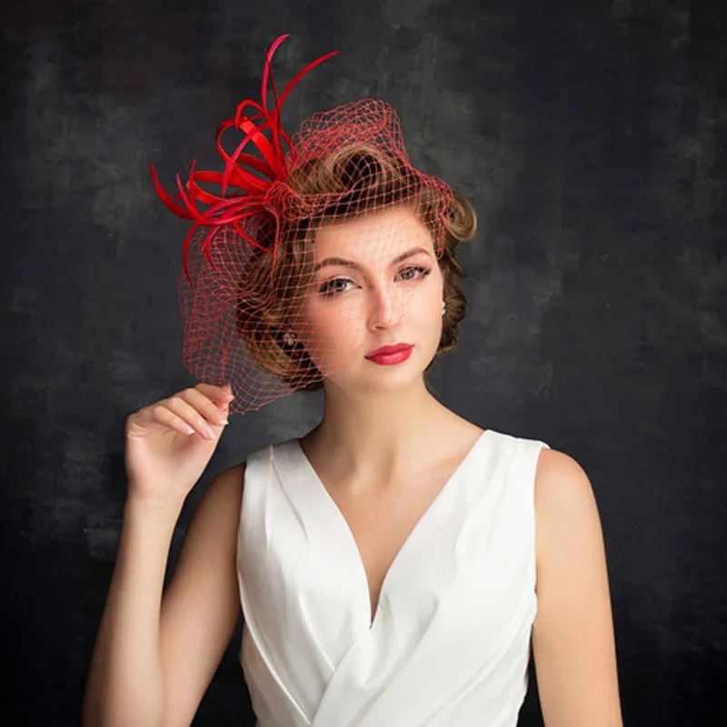 Новинка 2020 модные женские шляпы винтажная Женская головная повязка с перьями
