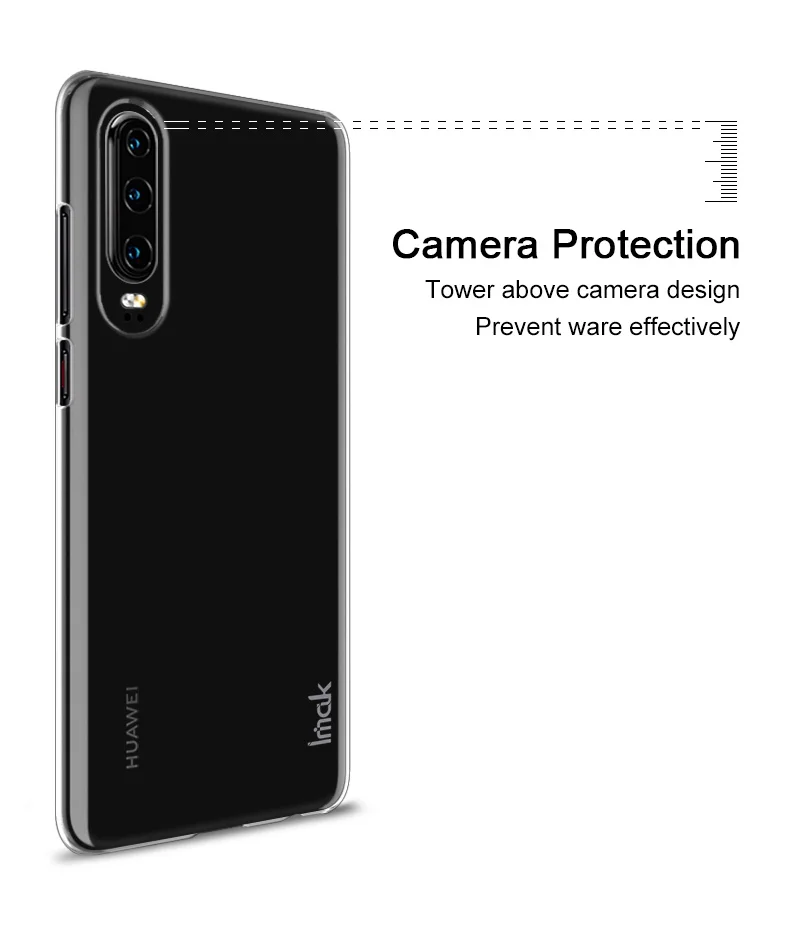 Imak Для huawei P30 прозрачный Кристальный ПК прозрачный износостойкий жесткий чехол для huawei P30 P30 Lite Nova4e Твердый Чехол
