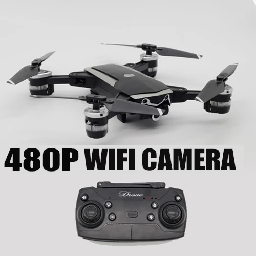 480P WIFI black Новейший дизайн мини-Дрон с камерой 1080P HD селфи карманные дроны профессиональная высота удержания RC вертолет Гоночные Игрушки для мальчиков - Цвет: 480P WIFI black