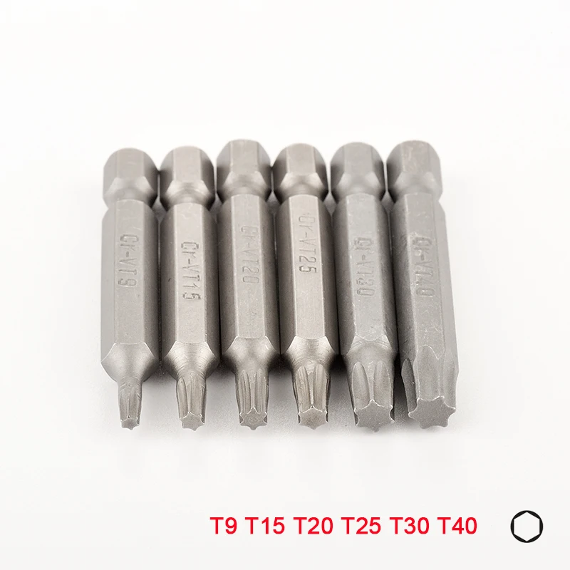 Набор бит отверток с шестигранным хвостовиком 6 шт. из хромированной ванадиевой