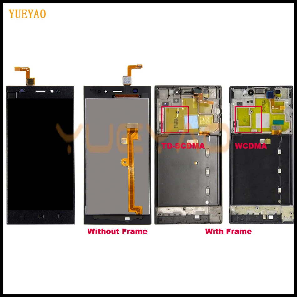 TDS CDMA WCDMA 5 0 ''ЖК дисплей для Xiaomi Mi 3 сенсорный экран с рамкой ЖК Замена|Экраны