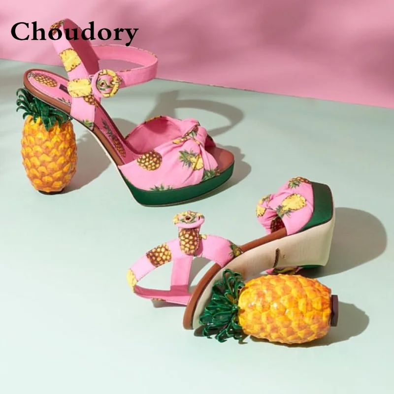 Сандалии женские из розовой ткани босоножки на платформе с открытым носком