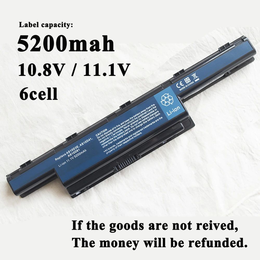 Аккумулятор для ноутбука Acer Aspire 4400 4743 4749 4750 4752 4755 4771 5552 4741Z AS10D31 AS10D51 New75 5560 4250 AS10D5E 7741