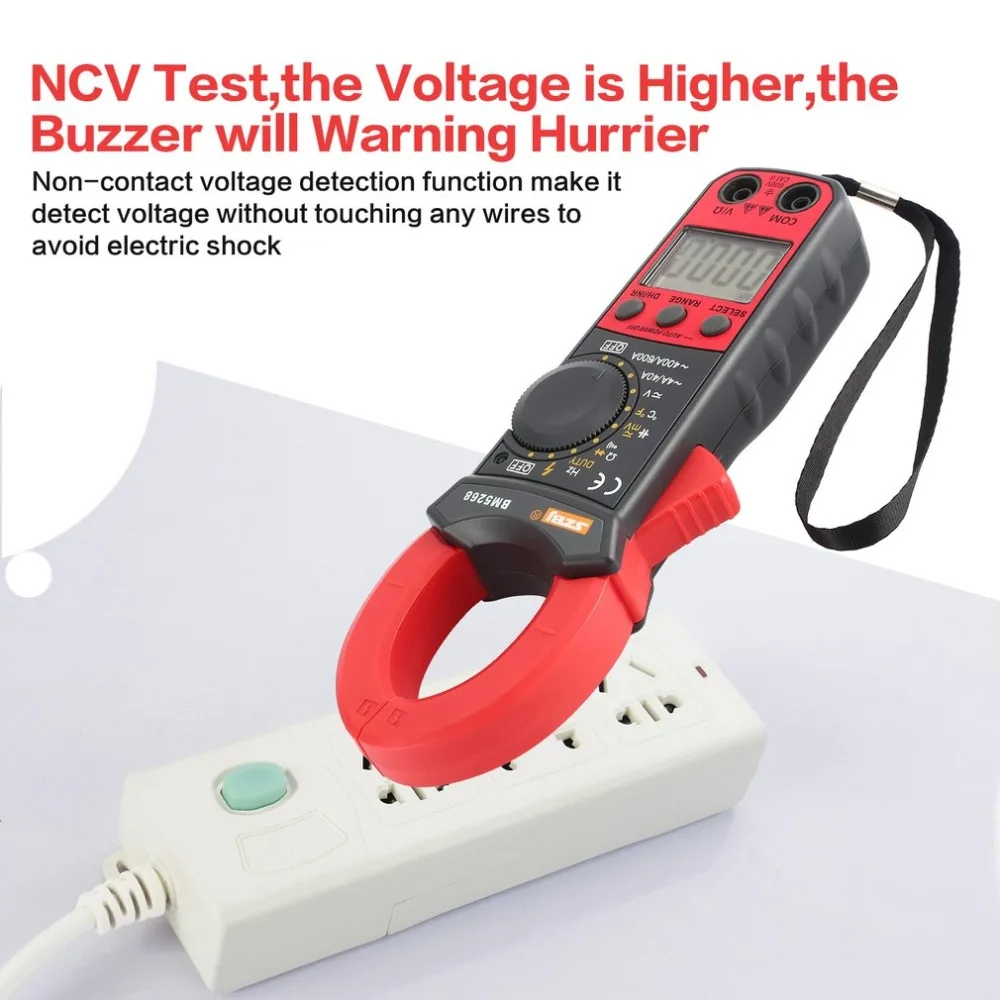 Амперметрический мультиметр с зажимом Ручной цифровой измеритель BM5268 True RMS AC/DC