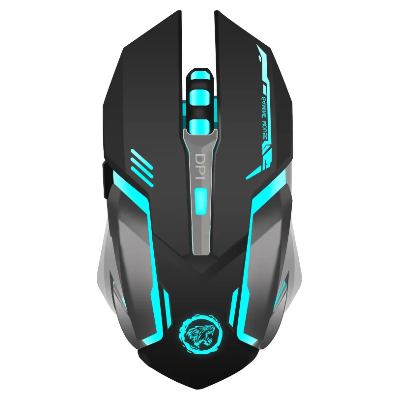 AZZOR Wireless Gaming Mouse Rechargeable 7-color Luminous Backlight Breath Comfort Gamer for Computer Desktop Laptop NoteBook PC