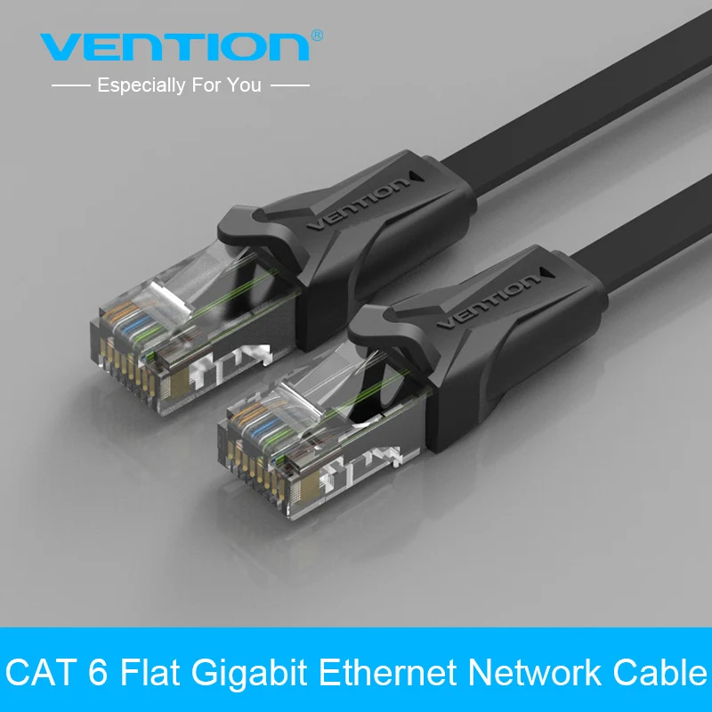 Высокоскоростной сетевой кабель Vention UTP CAT 6 плоский гигабитный Ethernet RJ45