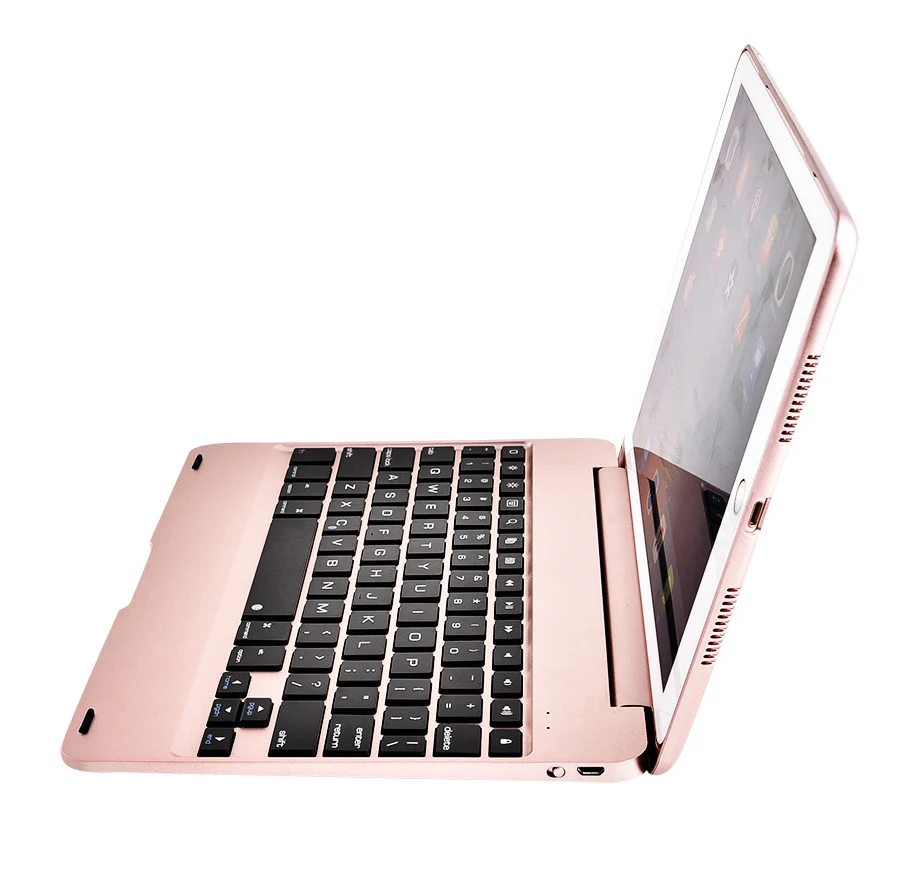 Новые чехлы из алюминиевого сплава для iPad Air 2 Pro 9,7 дюймов Беспроводная Bluetooth клавиатура чехол подставка раскладушка чехол для планшета с откидной крышкой+ пленка+ ручка