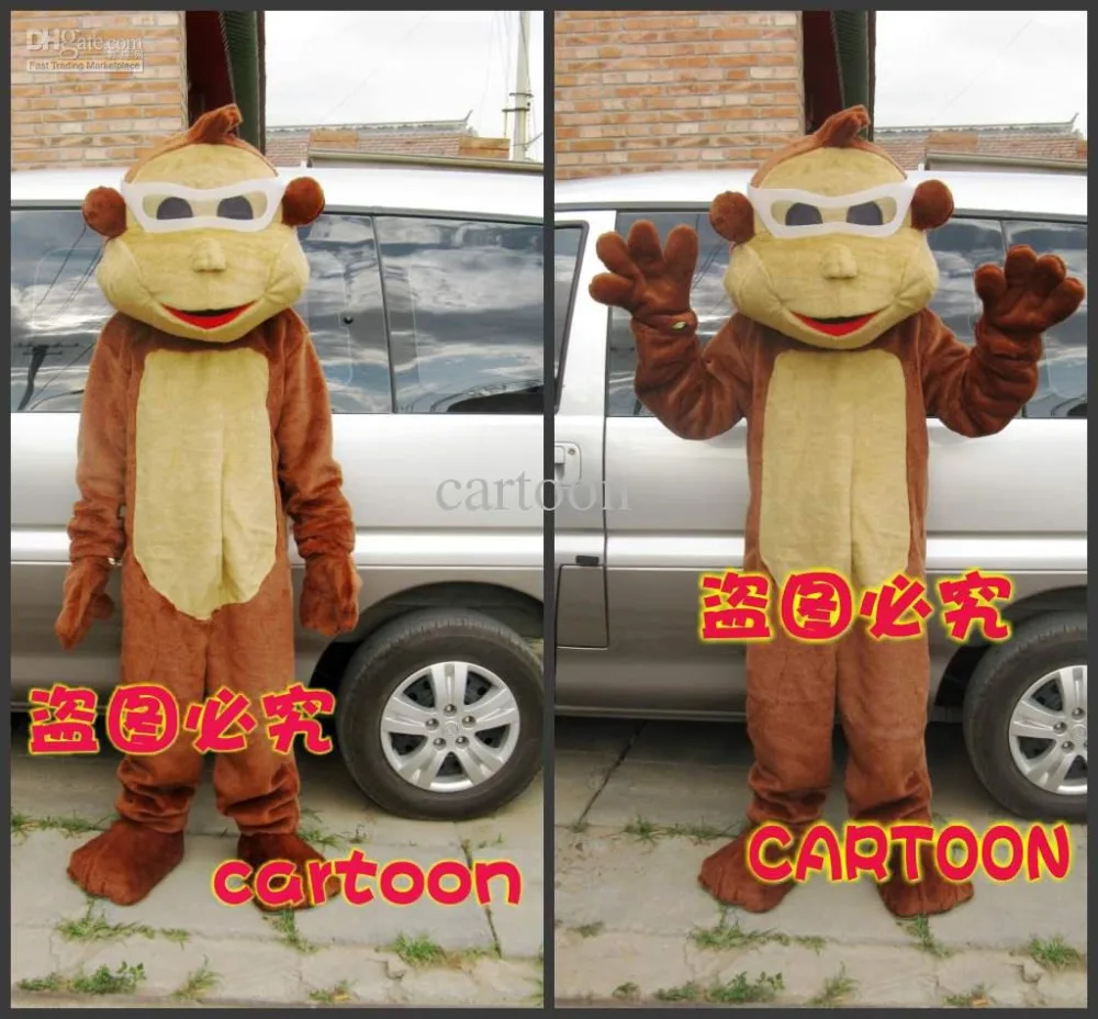 

New Adult Best Sale Lovely High Quality Eyes monkey GorillaMascot Costume Christmas Fancy Dress Halloween Mascot Costume