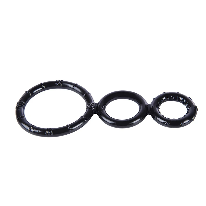 1 шт. взрослых продукт TPE Блокировка Кольцо Задержка 3 Кольца секс-игрушки для пар