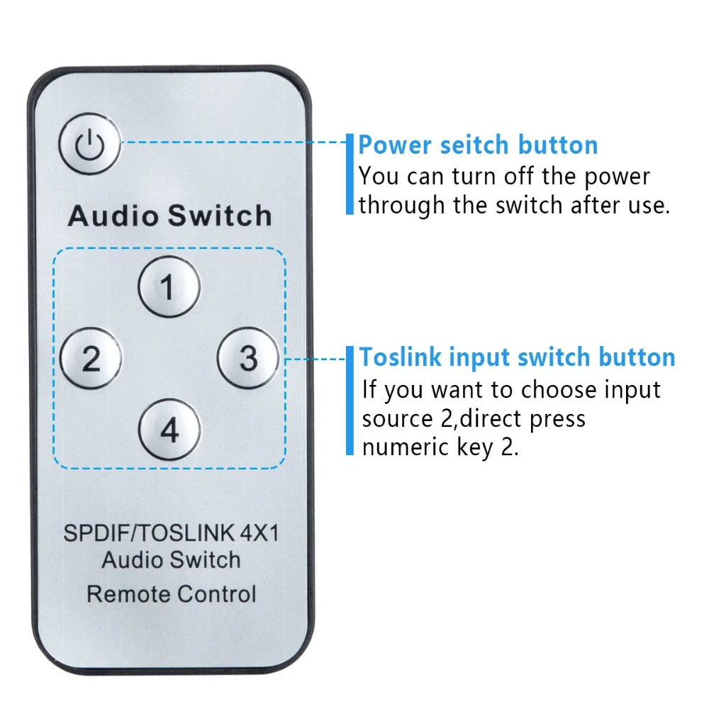 Оптический переключатель SPDIF Toslink с ИК-пультом дистанционного управления 3 входа 1