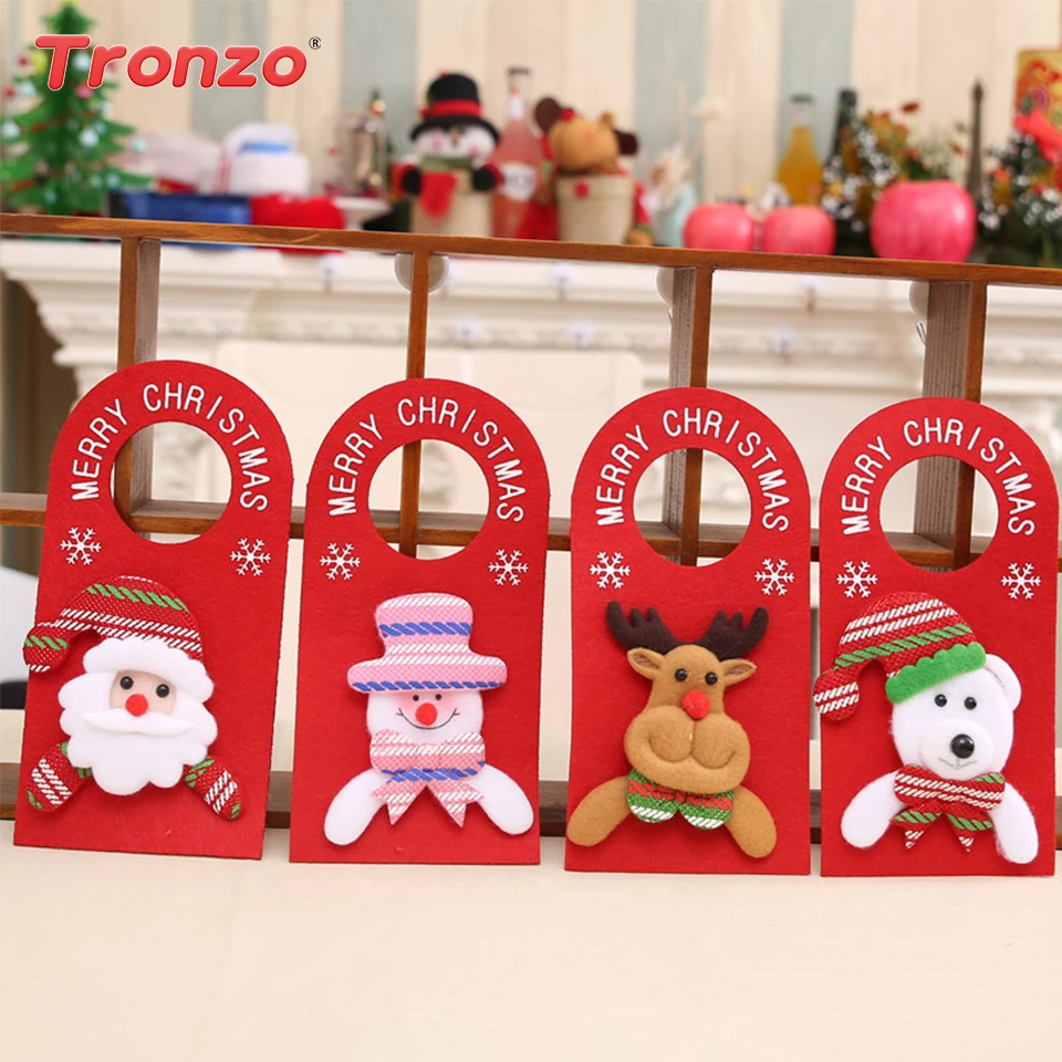 

Tronzo 1pc Christmas Door Decoration Santa Claus Snowman Christmas Decoration Christmas Decorations For Home Party Supplies