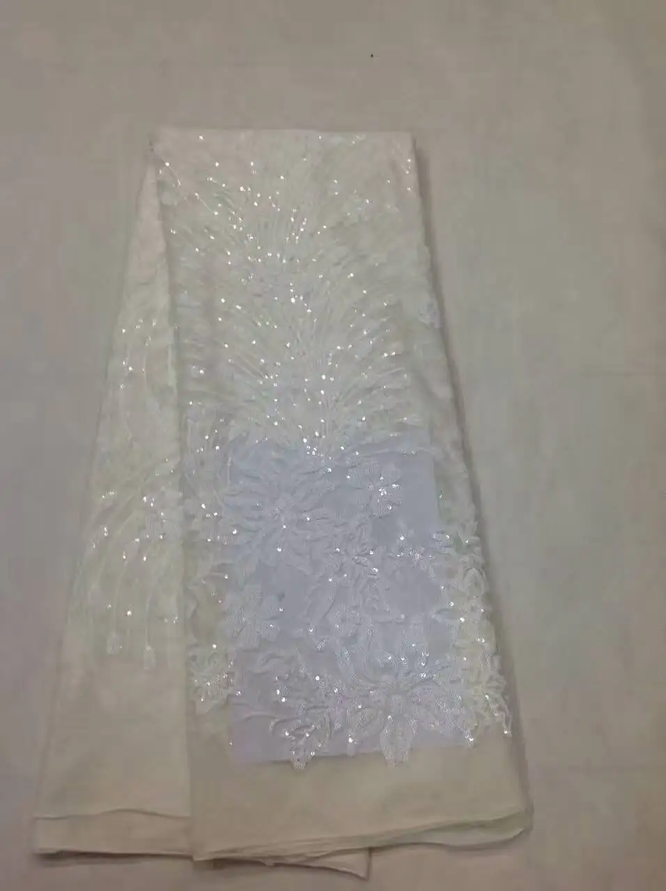 

Golden African Lace Fabric 2017 Embroidered Nigerian Lace Fabric High Quality French Tulle Lace Fabric With Sequins K-L10571