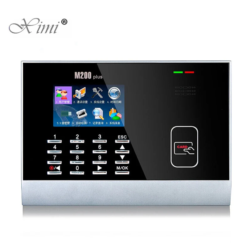 Хорошее качество 3-дюймовый цветной экран ZK M200Plus 13 56 MHZ MF карта посещаемость