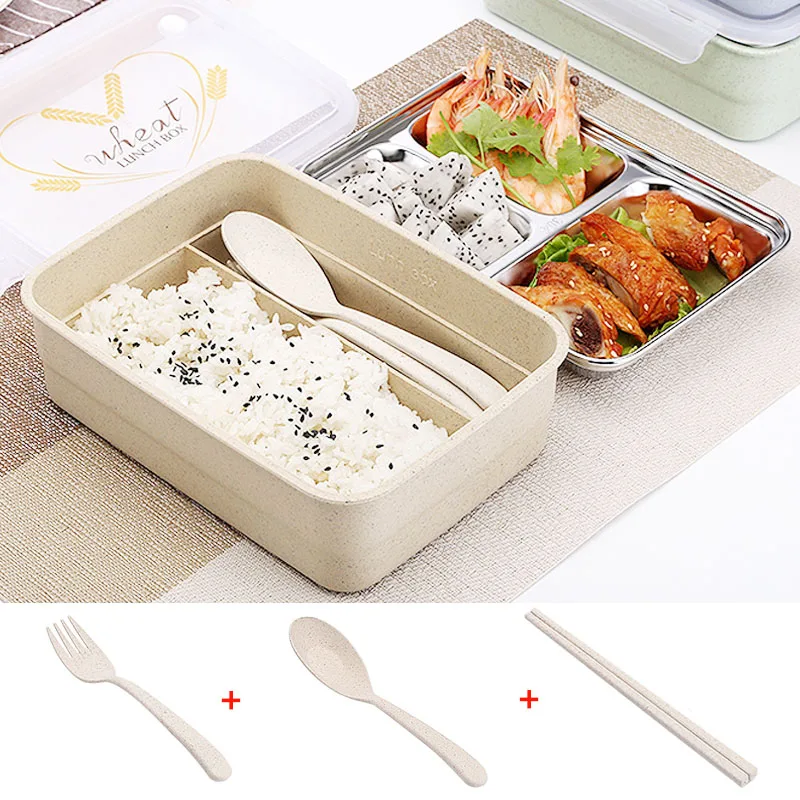 Японский стиль Ланч-бокс Bento box с отделениями из нержавеющей стали пластиковый контейнер для еды ланчбокс для еды стиль