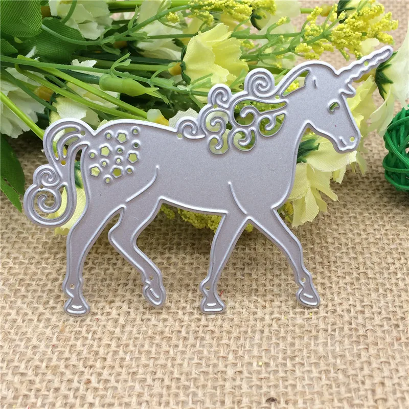 Металлические Вырубные штампы в виде единорога лошади|crafts embossing|craft cutting diescraft die