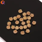 Сердечный дизайн 200 шт 6*6 мм ювелирные аксессуарыдетали для серегформа золотого цветкасплав цинкаСделай самручная работасерьги