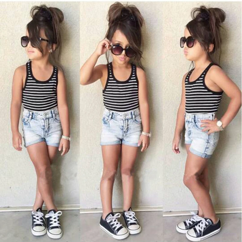 Женская летняя одежда для маленьких девочек комплект одежды 2019 детская