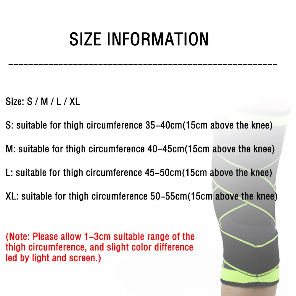 3d под давлением Фитнес Бег Велоспорт Колено поддержка подтяжки эластичный