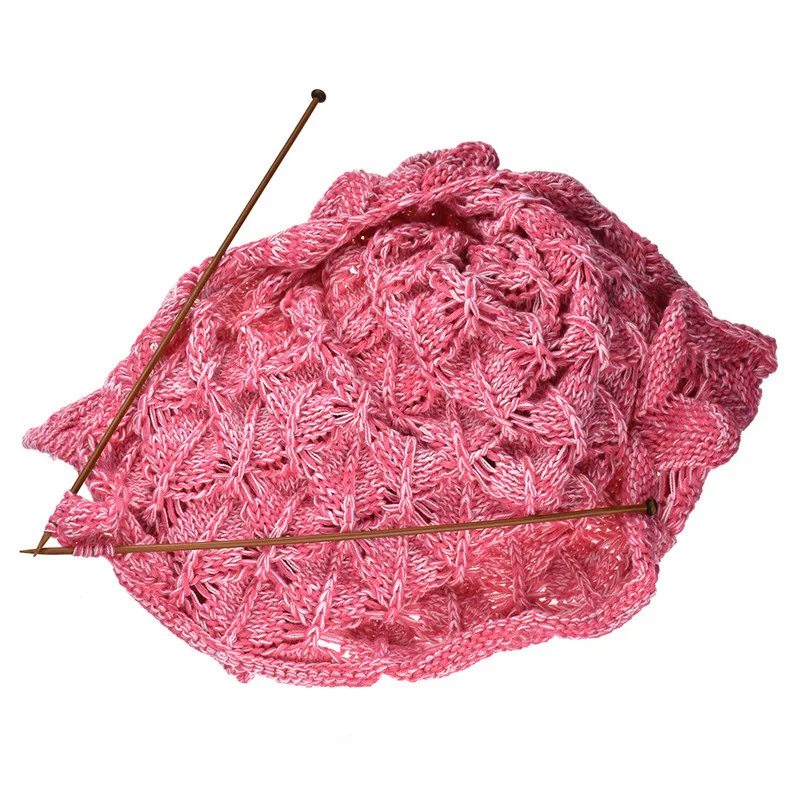 

KOKNIT Bamboo Knitting Needles 36pcs Mix 2.0mm-10.0mm Single Point Yarn Weave Knitting Needle With Pink Bag and Sewing Accessory