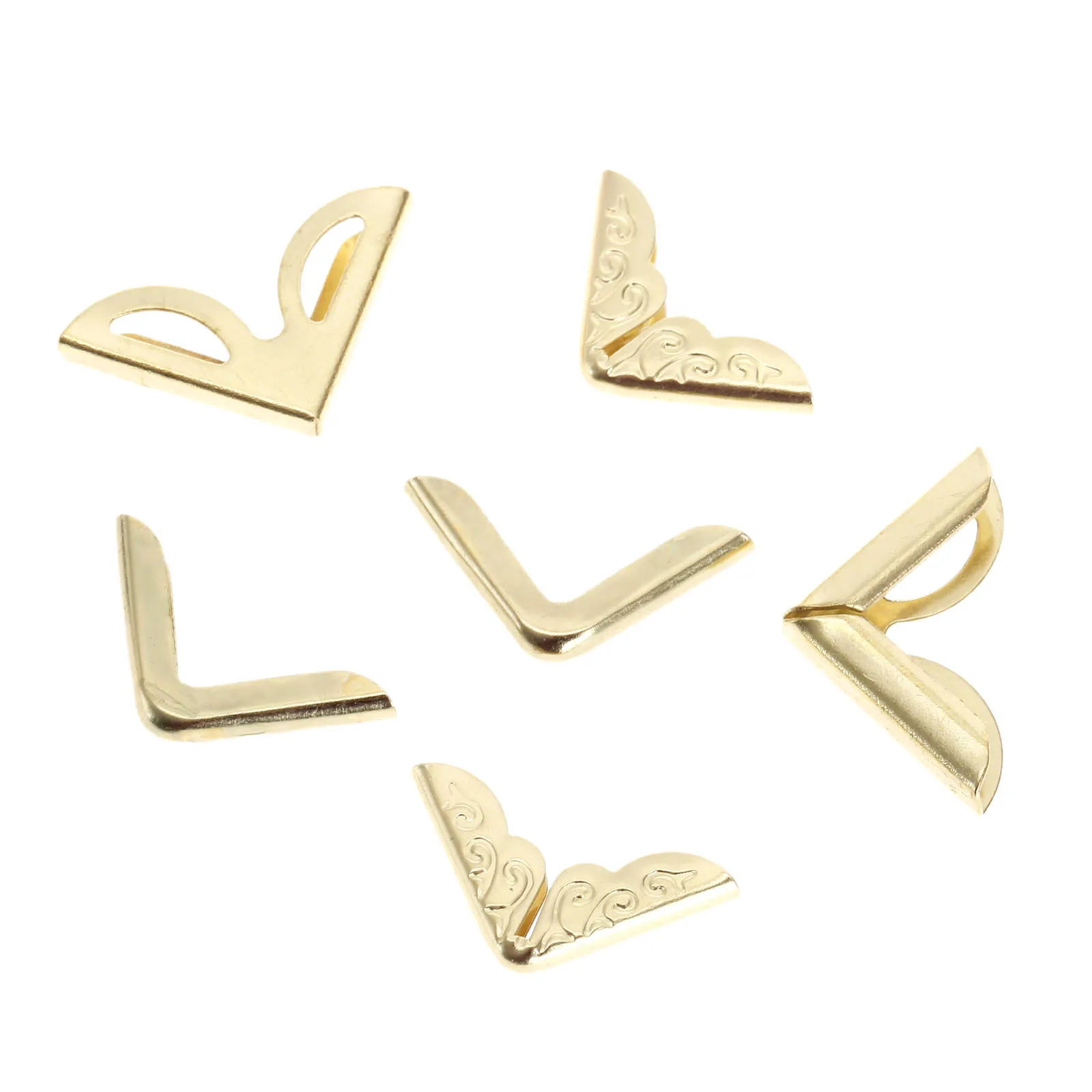 100 шт золотой деревянный ящик железный Скрапбукинг альбомы угловой кронштейн