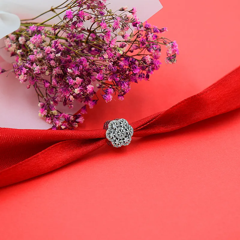 Yanxizao Мода Серебро 925 европейские бусины-подвески с фианитами Fit Pandora стиль браслет
