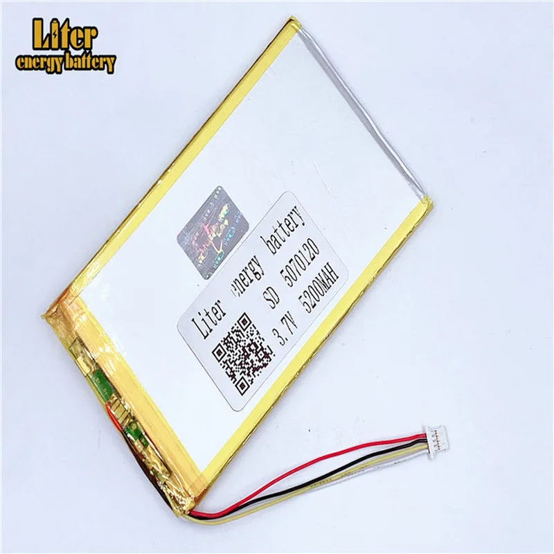 

plug 1.0-4P 5070120 3.7V 5200mah tablet pc lipo batteries rechargeable lithium ion polymer batteries
