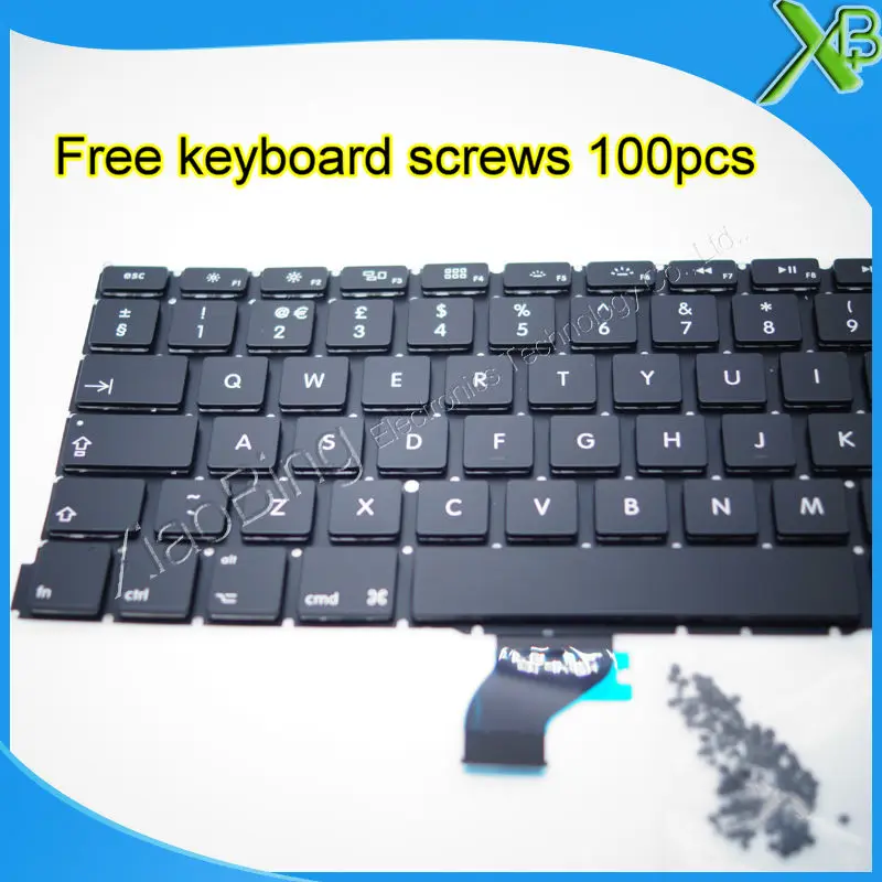 5 шт. новая английская клавиатура + 100 винтов для клавиатуры MacBook Pro Retina 13 3 дюйма A1502