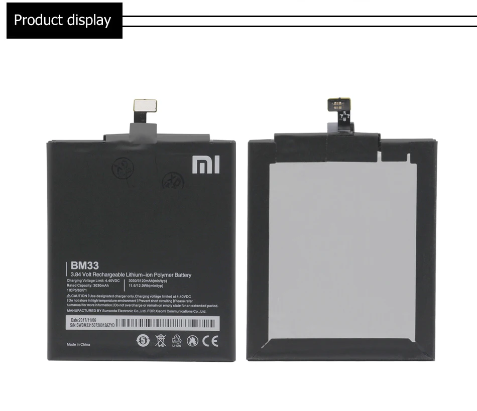 Аккумулятор для телефона Xiao mi BM33 для Xiaomi mi 4i mi 4i M4i 3120 мАч, сменные батареи, розничная, посылка, бесплатные инструменты