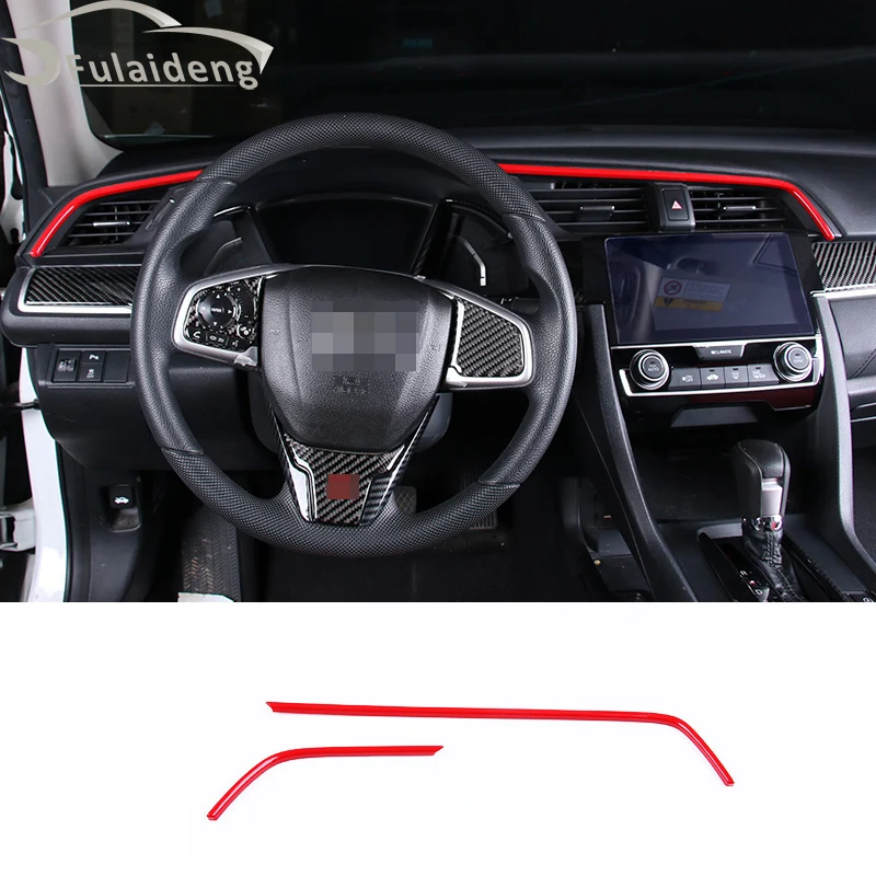 Для Honda Civic 10th 2016-2017 ABS Автомобильная внутренняя отделка Крышка декоративный