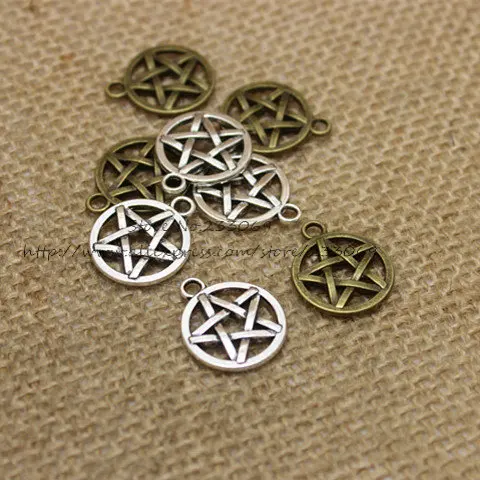 50 шт. подвеска в виде звезды из цинкового сплава 16 х21 мм|pendant bale|charm classicpendant photo |