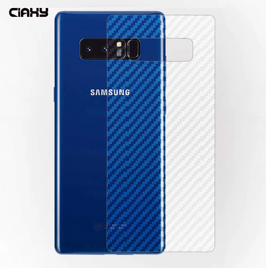 5Pcs 3D Carbon Fiber Rear Screen Protector Back Protective Guard Film For Samsung Galaxy Note 9 S9 S8 S7 edge A8 A6 Plus 2018 | Мобильные