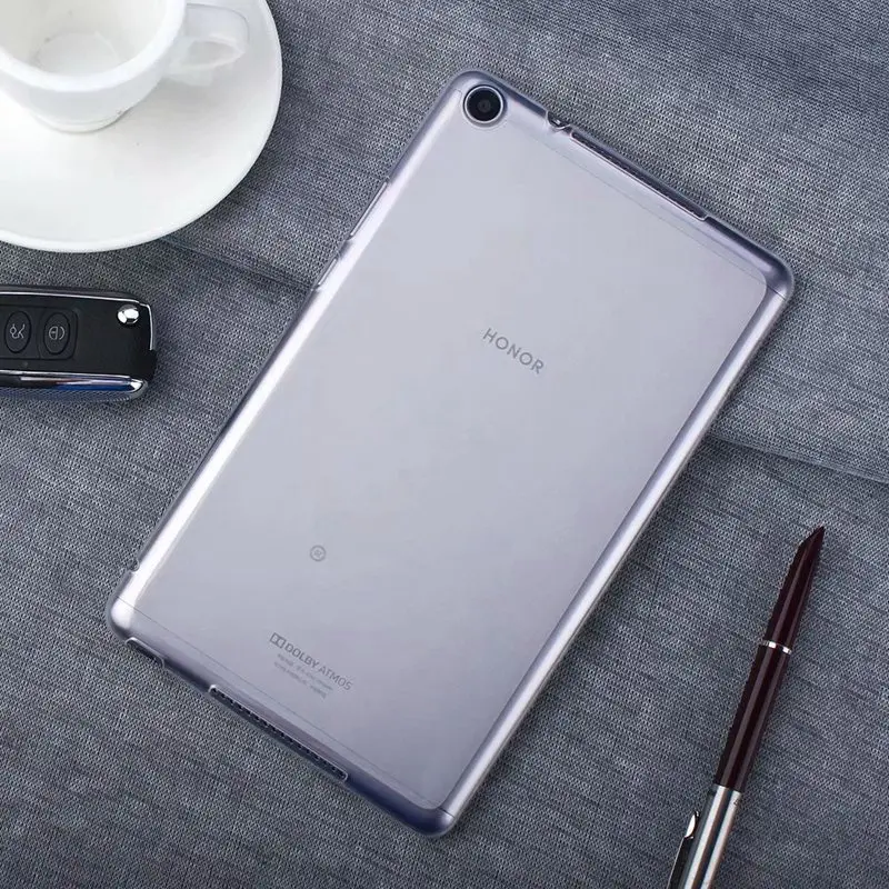 Прозрачный Мягкий силиконовый чехол из ТПУ для huawei MediaPad M5 Lite 8,0/T5 8,0 JDN2-W09 JDN2-AL00 8 дюймов противоударный чехол для планшета - Цвет: Прозрачный