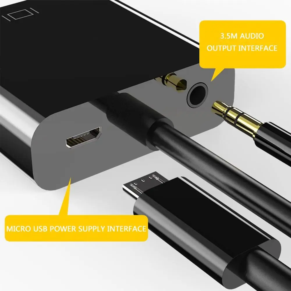 Медный провод материал Hw 2202 Hdmi к Vga кабель с аудио источник питания видео