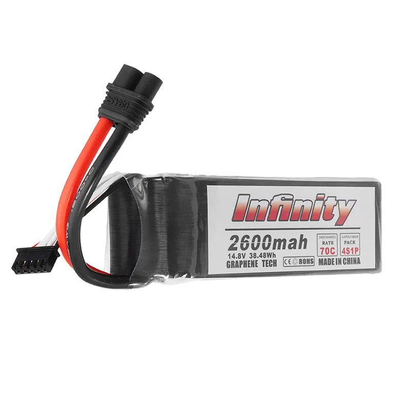 Высокое качество Бесконечность Графен 14 8 V 2600 мА/ч 70C 4S Перезаряжаемые Lipo Батарея