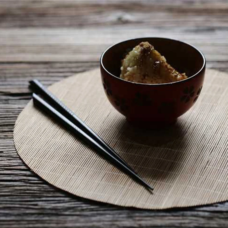 Горячие 5 пар японские натуральные деревянные палочки для еды черный цвет