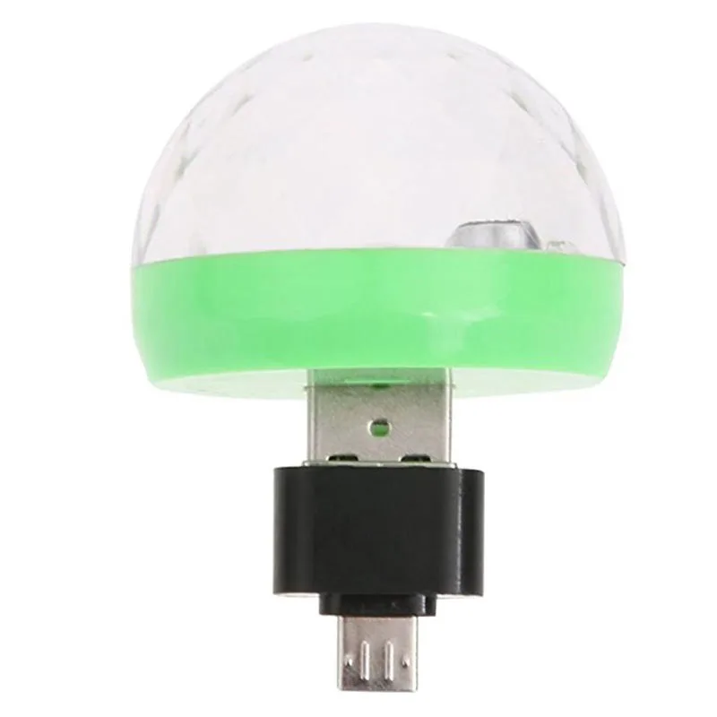 Мини USB диско светильник Хрустальный волшебный шар портативный сценический
